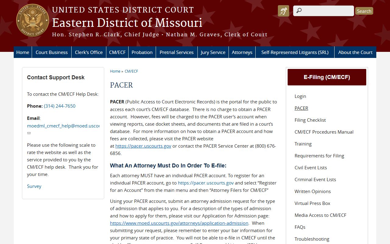 Schuyler County federal court dockets Eastern District PACER information