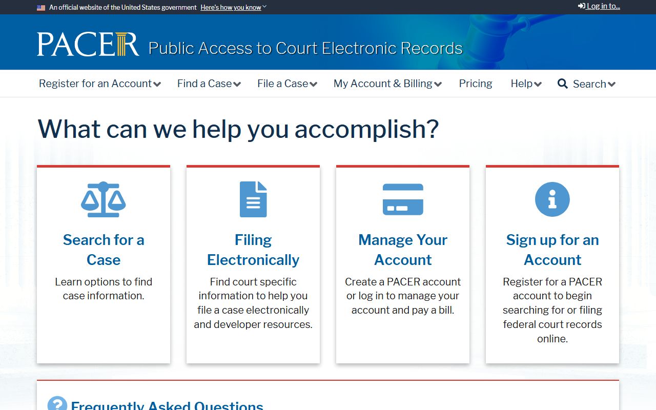 Schuyler County federal court dockets PACER search portal
