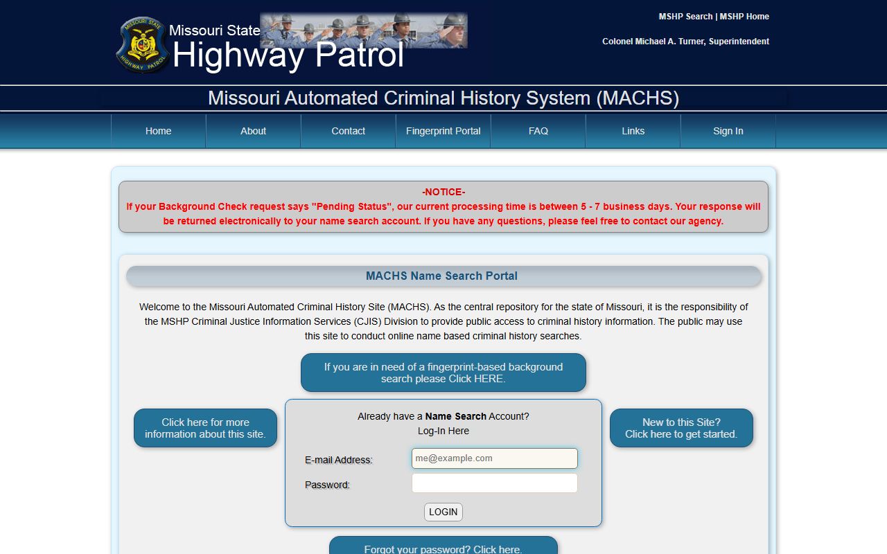 Schuyler County criminal court records MACHS name based search portal
