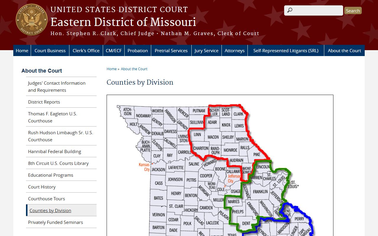 Schuyler County Circuit Court federal court division page showing Schuyler County